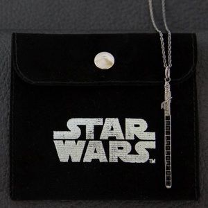 Star Wars X RockLove Darksaber Crystal Lightsaber Necklace NWT
